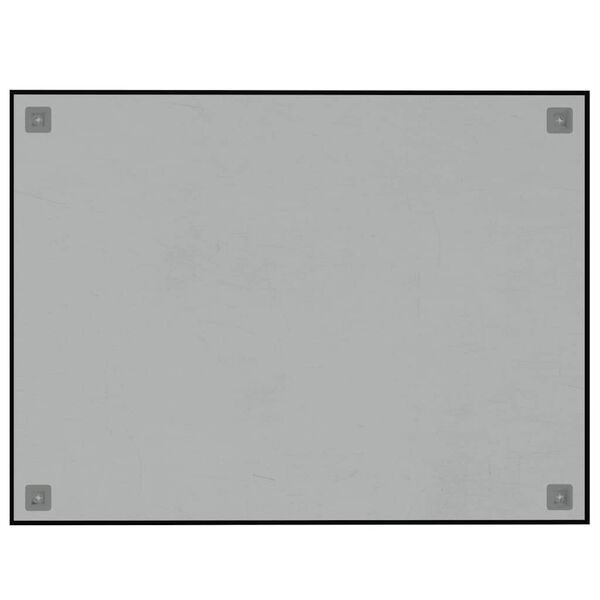 vidaXL Wandbord wandmontage 80x60 cm gehard glas zwart