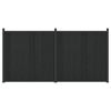 vidaXL Hekpaneel 2 st 355 x 186,5 cm WPC en Aluminium Zwart