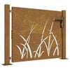vidaXL Poort 100x100 cm grasontwerp cortenstaal