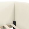 vidaXL Hoekbedframe Cr&egrave;me 80 cm x 200 cm Polyester en multiplex