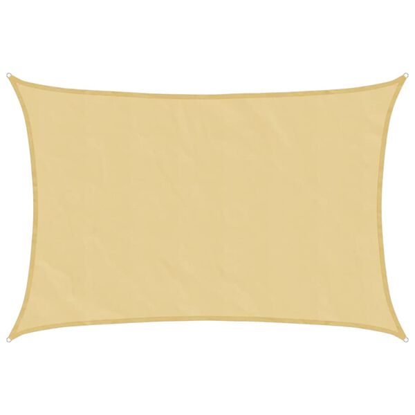 vidaXL Zonnezeil 4,5x3,5 m 100% polyester oxford zandkleurig
