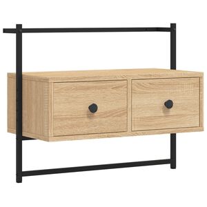 vidaXL Tv-meubel wandgemonteerd 60,5x30x51 cm hout sonoma eikenkleurig