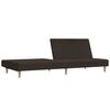 vidaXL Slaapbank 2-zits stof donkerbruin
