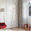 vidaXL Metalen kerstboom met standaard Zwart 210 cm Staal