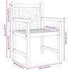 vidaXL Tuinstoel 2 pcs 60 x 58 x 90 cm Massief Teakhout