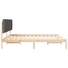 vidaXL Bedframe met Gevoerd Hoofdgedeelte Donkergrijs 200 x 200 cm