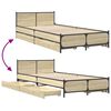 vidaXL Bedframe met lades bewerkt hout sonoma eikenkleurig 90x190 cm