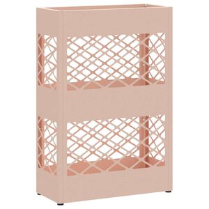 vidaXL Paraplu Standaard met opslag Roze 28 x 12 x 41 cm Staal