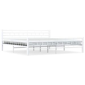 vidaXL Bedframe metaal wit 200x200 cm