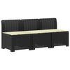 vidaXL 3-zits tuinbank met kussens in rattanlook 3-zits PP Antraciet