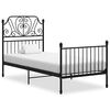 vidaXL Bedframe metaal zwart 90x200 cm