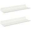 vidaXL Drijvende plank 2 st Wit 30 x 9 x 2,5 cm Staal