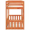 vidaXL Stapelbed massief grenenhout wasbruin 75x190 cm