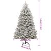vidaXL Kunstkerstboom met 300 LED Groen en Wit 240 cm PVC en Metaal