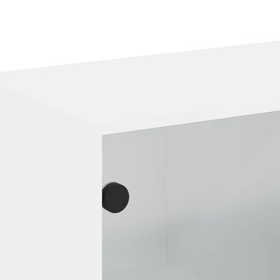 vidaXL Wandkast met glazen deuren 68x37x68,5 cm wit