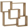 vidaXL Wandplank Artisanaal eiken 98 x 17 x 91 cm Bewerkt hout