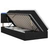 vidaXL LED Opslagbed met Matras Zwart 90 x 190 cm Stof