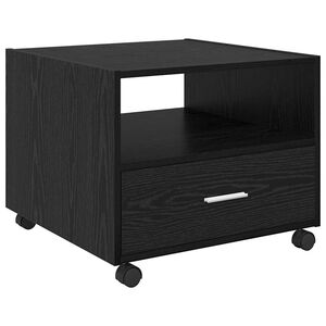 vidaXL Salontafel Zwart Eiken 55 x 55 x 45cm Bewerkt hout