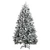 vidaXL Kunstkerstboom met scharnieren 300 LED's en kerstballen 270 cm