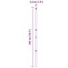 vidaXL Hek Post Anders 26 pcs Grijs 3,2 x 3,2 x 200 cm Staal