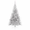 vidaXL Kunstmatig Voorverlicht Kerstboom met 300 LED Zilver 240 cm PET