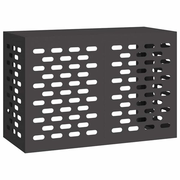 vidaXL Airconditioner hoes Zwart 90 x 40 x 60 cm Staal