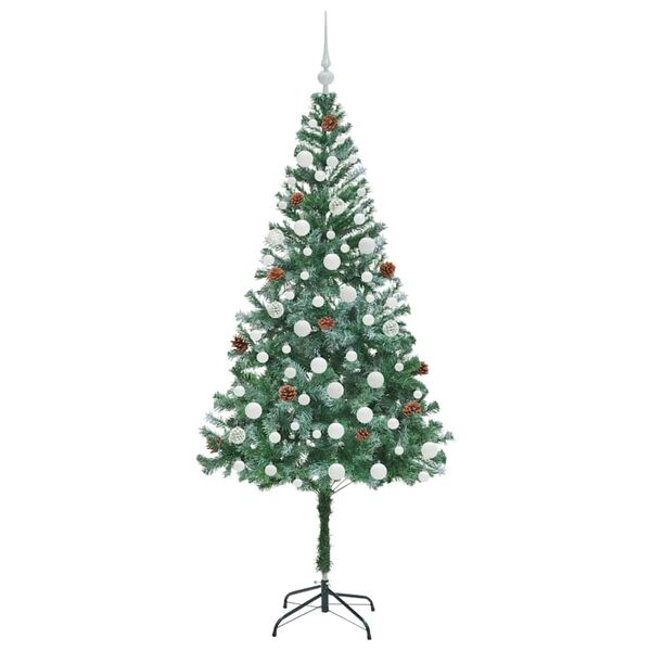 vidaXL Kunstkerstboom met 300 LED Groen 180 cm PVC en Staal