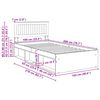 vidaXL Bedframe Ambachtelijk eiken 100 x 200 cm Massief grenenhout