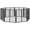 vidaXL Hondenpoort 8 st Zwart 60 x 60 cm Gegalvaniseerd staal