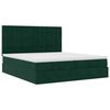 vidaXL Ottoman bed met matrassen 200x200cm fluweel donkergroen