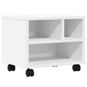 vidaXL Printerkastje met wielen 41x32x34,5 cm wit