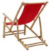 vidaXL Terrasstoel bamboe en canvas rood