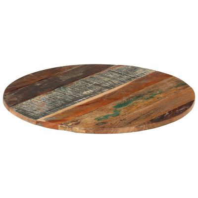 vidaXL Tafelblad rond 15-16 mm 60 cm massief gerecycled hout