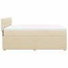 vidaXL Boxspring met matras stof cr&egrave;mekleurig 140x190 cm