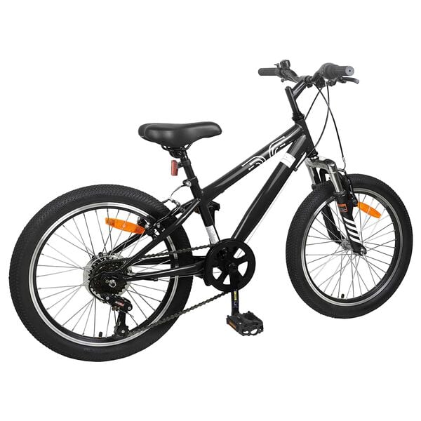 vidaXL Mountainbike 24 Inch 6-Snelheid voor 8-12 jaar oud Zwart