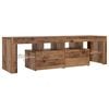 vidaXL Tv-meubel met LED 140x36,5x40 cm bewerkt hout oud hout