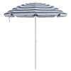 vidaXL Parasol Blauw en Wit 161 x 161 x 193 cm Polyester