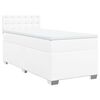vidaXL Boxspring met matras kunstleer wit 90x200 cm