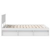vidaXL Bedframe met hoofdeinde Wit 135 x 190 cm Massief grenenhout