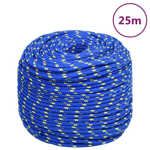 vidaXL Boottouw 8 mm 25 m polypropyleen blauw