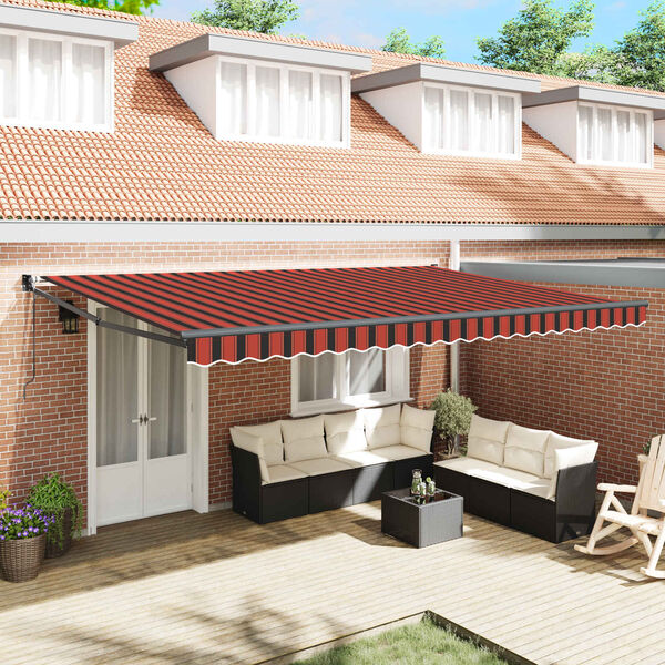 vidaXL Markies Oranje en Bruin 500 x 300 x 165 cm Polyester en Metaal