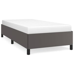 vidaXL Bedframe kunstleer grijs 90x190 cm