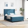 vidaXL Boxspringbed met hoofdeinde Blauw 140 x 190 cm Fluweel