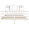 vidaXL Bed met boekenkast zonder matras grenenhout wit 140x190 cm
