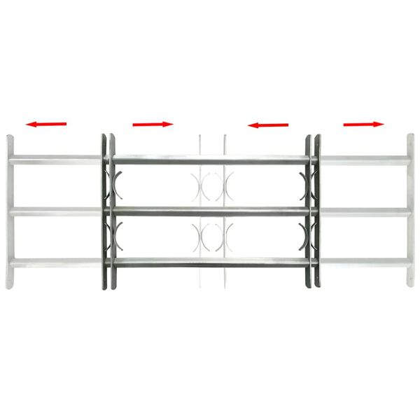 vidaXL Raambeveiliging verstelbaar met 3 dwarsstangen 700-1050 mm