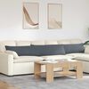 vidaXL Sofa Kussens 2 stuks Donkergrijs 200 x 40 cm Cordstof