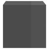 vidaXL Wandkasten 2 st 37x37x37 cm bewerkt hout hoogglans grijs