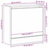 vidaXL Schoenenkast Artisan Eiken 60 x 21 x 57 cm Bewerkt hout