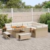 vidaXL Tuinbankenset met kussen 12 pcs Beige en Cr&egrave;me