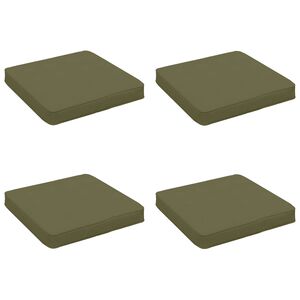 vidaXL 4-Piece Zitkussens VUGHT 4 pcs 100% Polyester Olijfgroen